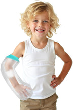 Waterproof Cast Covers for Shower Arm Kids, Water Proof Plastic Sleeve to Cover Arms After Surgery/Wound/Fracture/Bandage/Fingers, Sleeves Protector Bag Youth/Toddler Showering Child in Bath Small