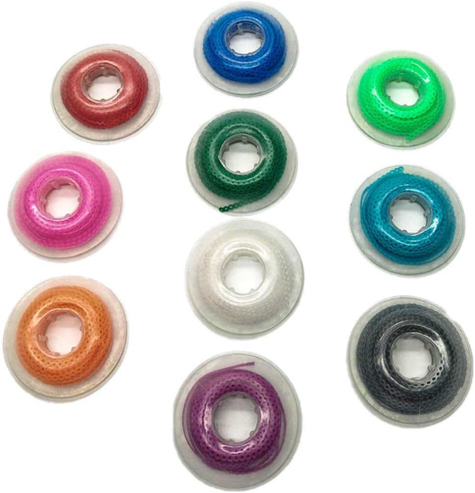 RZJZGZ 10 Pcs Dental Orthodontic Elastic Chain Power Chains Brace Orthodontic Spool Elastic Rubber Band(4.5M/PACK) (Long)