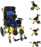 A&DW Cerebral Palsy Adult/Children's Wheelchair car Multi-Functional Disabled Children Fully Lying Flat Reclining Driving Medical Wheelchair,Child