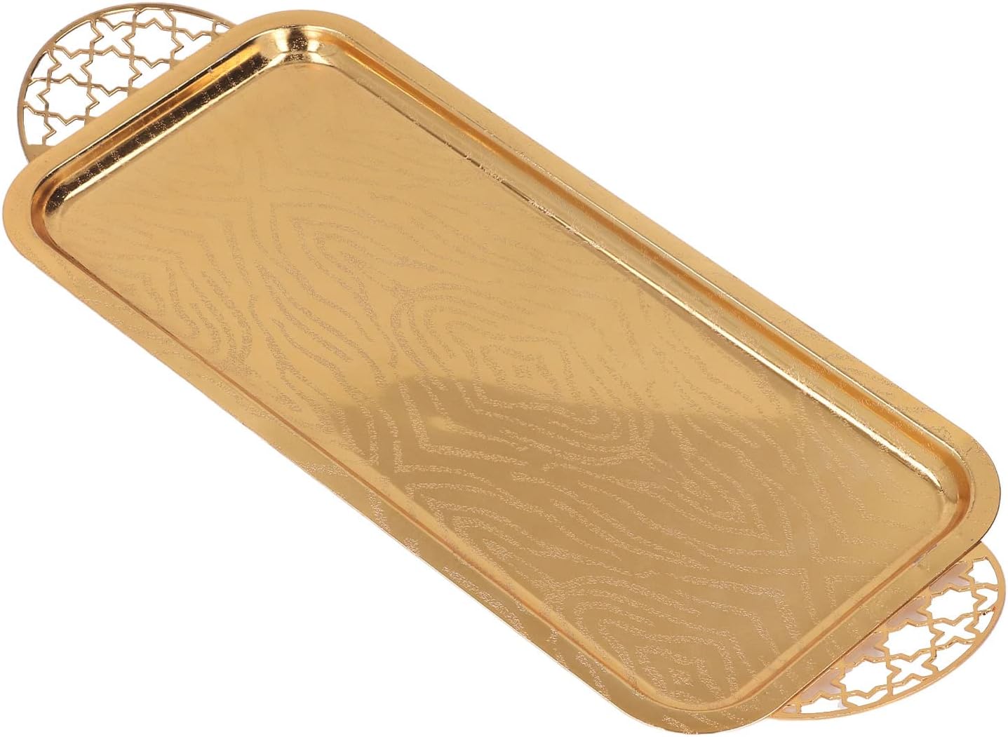 Serving Tray Household Cup Storage Living Room Rectangle Water Cup Dinner Plate Tea Tray Fruit Plate Ins Wind Retro Luxury Gold Light Luxury Mixing Trays