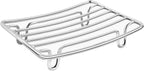 Soap Dish, Stainless Steel Bar Soap Holder for Shower, Self Draining Stand Soap Saver for Bathroom, Kicthen Sink and Countertop, Chrome 1-Pack