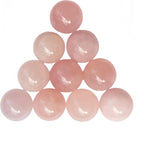 Natural Rose Quartz Crystal Sphere Ball Meditation Energy Stone,0.78 Inchs/Pcs Indoor Decorative Stones Feng Shui Ornament(10 Pcs)