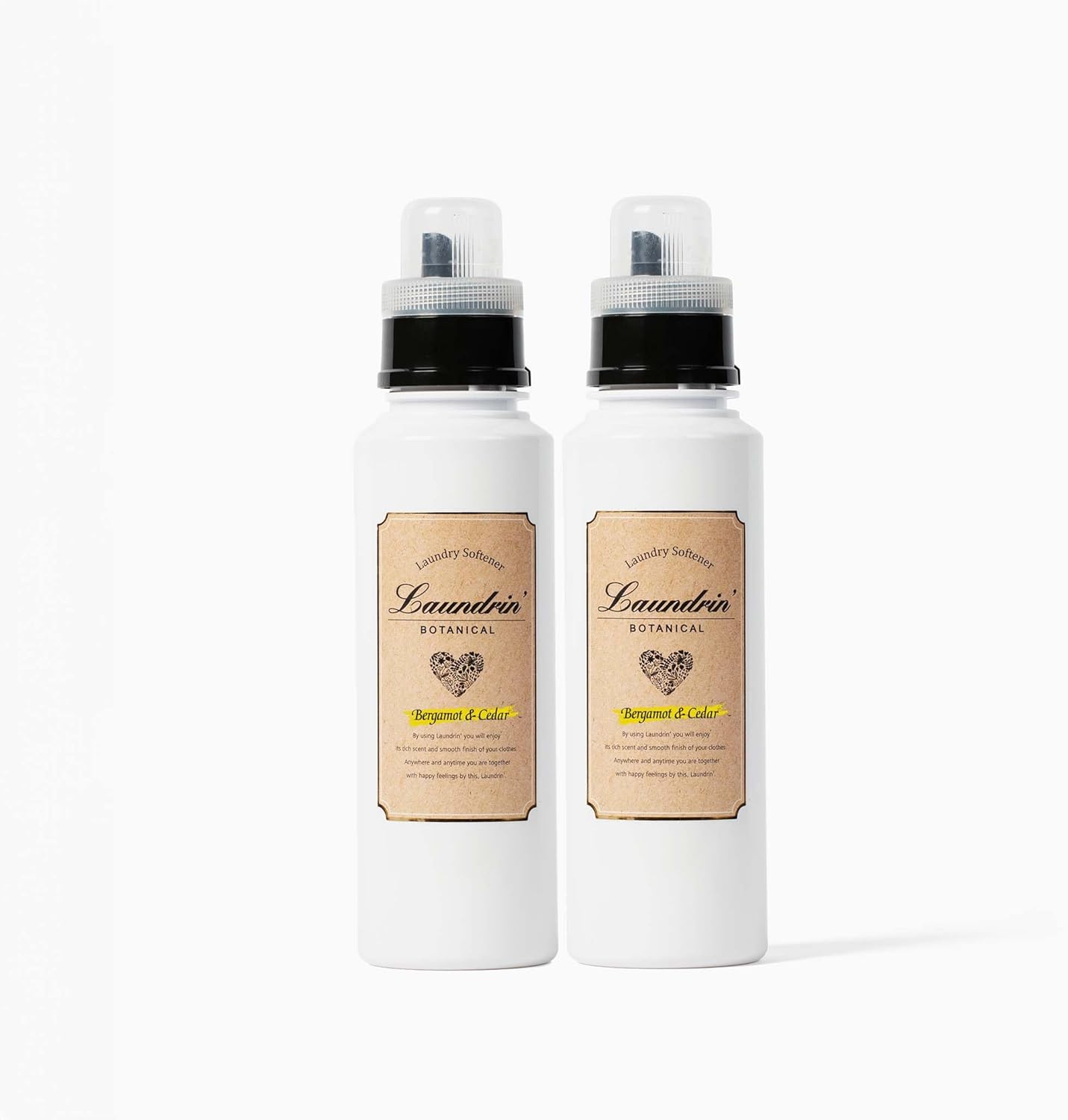 Laundrin Botanical Laundry Softener Bergamot & Cedar, 2pk - Fabric Softener Liquid - Eco-Friendly & Plant-Based Softener - Laundry Scent Boosters - Laundry Fabric Softener - Fabric Scent Softener