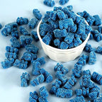 Dark Blue Gummy Bears Sugared, 2.2 Pound Bag, Blue Candy, Blue Raspberry Flavored, The Hampton Popcorn & Candy Company