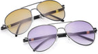 YIMI 2 Pack Invisible Bifocal Reading Glasses Sunglasses Spring Hinge UV Protection Sun Readers Anti Blue Light Eyewear