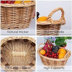 Rurality Small Empty Gift Basket to Fill Chocolate,Nuts,Coffee,Cookies for Women,Holiday,Easter,Mother's Day,Birthday,Present Hamper with Handle,Small