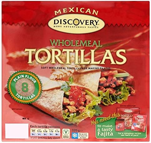 Santa Maria Mexican Wholemeal Tortillas (8 per pack) - Pack of 2