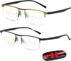 Titanium Progressive Far And Near Dual-Use Reading Glasses, Reading Glasses