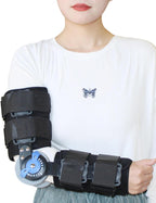 One Size Articulated Elbow Splint Universal Elbow Stabilizer for Left and Right Arm, Elbow Brace Immobilizer with Strap