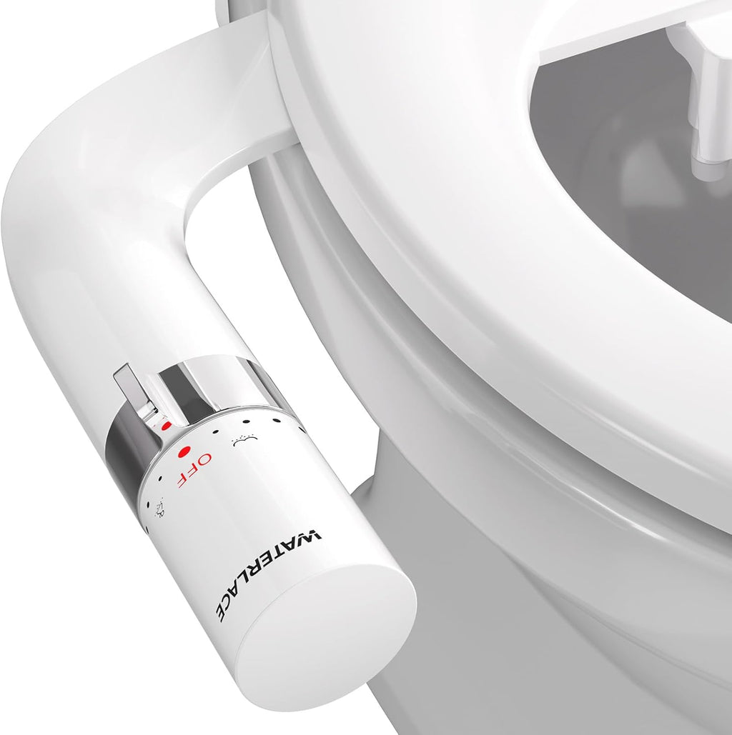 Bidet Attachment for Toilet Seat Sprayer - Non Electric Dual Nozzle with Cold Water - Self Cleaning, Portable Toilets Bathroom Spray for Butt Wash - Easy, Slim, Adjustable Pressure Control Rv Bidets