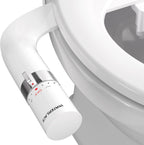 Bidet Attachment for Toilet Seat Sprayer - Non Electric Dual Nozzle with Cold Water - Self Cleaning, Portable Toilets Bathroom Spray for Butt Wash - Easy, Slim, Adjustable Pressure Control Rv Bidets