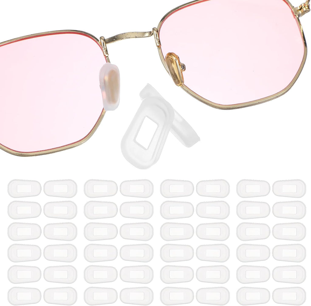 24 Pairs Silicone Nose Pads Covers Slip-on Eyeglasses Nose Bridge White Anti-Slip Bridge Pads Eyewear Protective for Eye Glasses Sunglasses Repair Kit