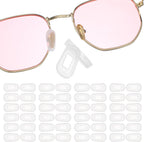 24 Pairs Silicone Nose Pads Covers Slip-on Eyeglasses Nose Bridge White Anti-Slip Bridge Pads Eyewear Protective for Eye Glasses Sunglasses Repair Kit