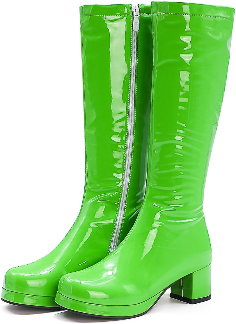 White Knee High Boots GoGo Boots
