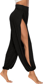 AvaCostume High Slit Harem Pants Women Hippie Harem Pants Trousers