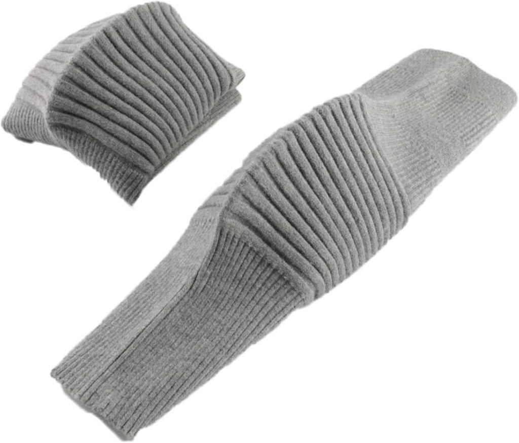 Knee Warmers for Pain Relief, Thermal Knee Brace for Senior Sleeping, Stretchy Knitted Leg Sleeve Wrap