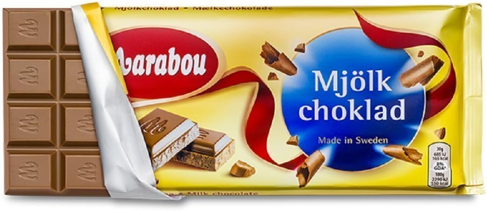 10 Bars x 200g of Marabou Mjolkchoklad - Original - Swedish - Milk Chocolate