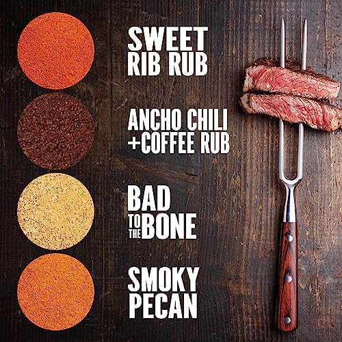 The Spice Lab Grilling Spices and Seasonings Gift Set - 4 BBQ Rubs and Spices for Grilling - Gourmet Barbecue Seasoning Set - Gift for Men Dad Fathers Day Birthday - Kosher Non-GMO Made in USA