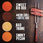 The Spice Lab Grilling Spices and Seasonings Gift Set - 4 BBQ Rubs and Spices for Grilling - Gourmet Barbecue Seasoning Set - Gift for Men Dad Fathers Day Birthday - Kosher Non-GMO Made in USA