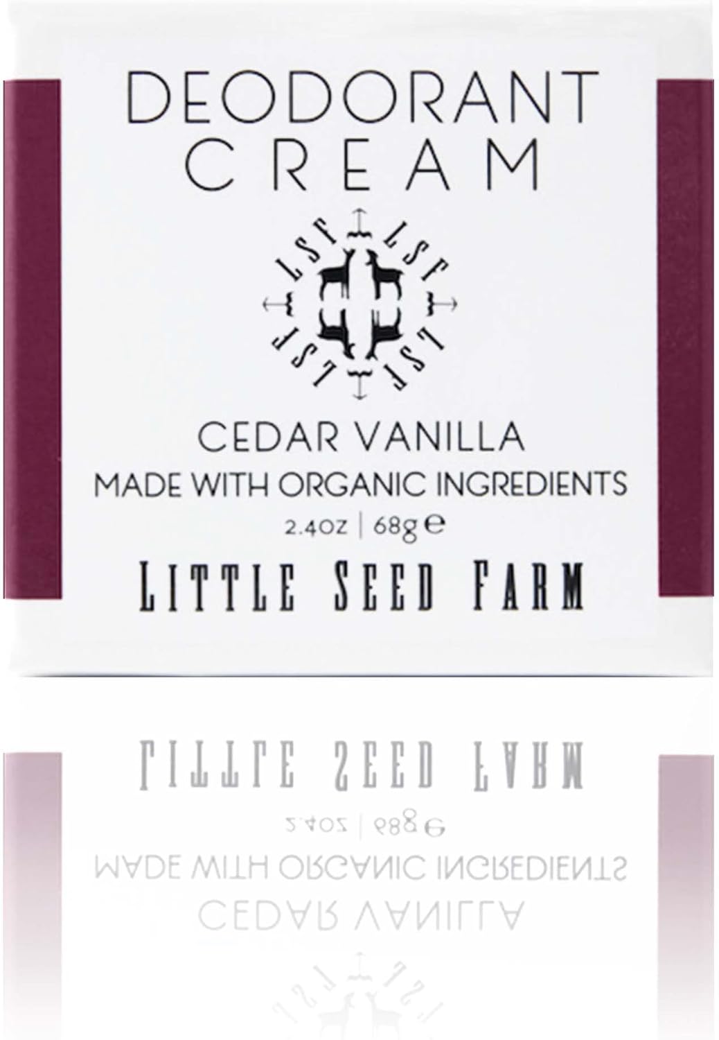 Little Seed Farm All Natural Deodorant Cream - Cedar Vanilla - Aluminum Free Deodorant for Women or Men, Net Wt. 2.4oz | 68g