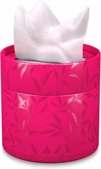 Renova White Facial Tissue-Colored Round Box 3 Ply-40 Tissues (Pink)