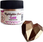 GOLD HIGHLIGHTER DUST (7 GRAMS) (7 grams Net. container) Cake, Topper by Oh! Sweet Art Corp