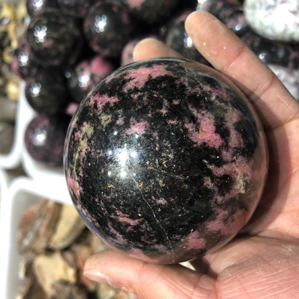 Natural red Tourmaline Crystal Ball with Pink Crystal Ball