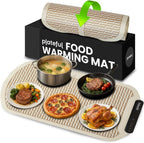 Plateful Warming Mat for Food - Food Warming Mat for Buffets Party, Electric Heating Trays/Pad Warmer for Countertop, Warm Tray to Keep Plates Hot for Kitchen, Party