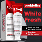 SP-6 Probiotic Toothpaste 2Pcs - Teeth Whitening, Fresh Breath, Plaque Removal & Gum Care, Enamel Safe Formula with Natural Ingredients for Sensitive Teeth, Refreshing Cool Mint Flavor