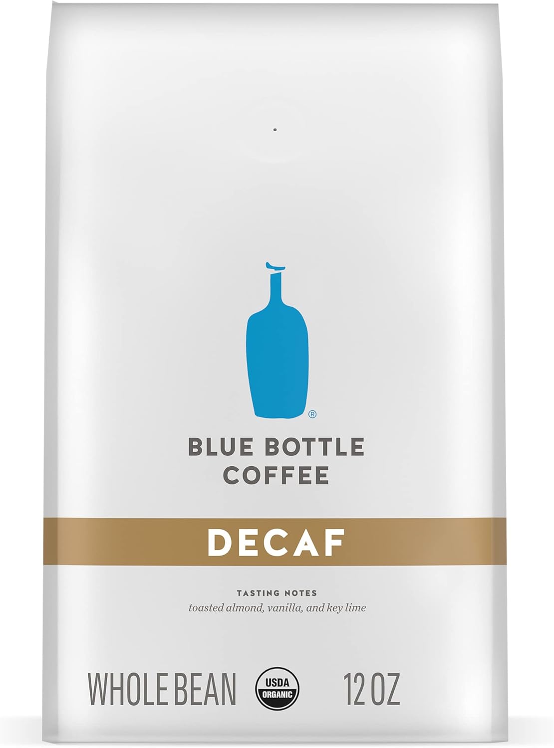 Blue Bottle Whole Bean Organic Coffee, Decaf, Medium Roast, 12 Ounce bag (Pack of 1)