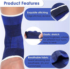 (2 Count Elastic Ankle Brace Support Compression Wrap Movement Protection Ankle Sport Fitness Guard Band