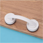 WANLIAN Powerful Suction Cup Glass Mirror Door Handle, Refrigerator Drawer Bathroom Suction Cup Wall handrail, Bathtub Shower Handle Kitchen Drawer Cabinet Handle Suction Cup (White)