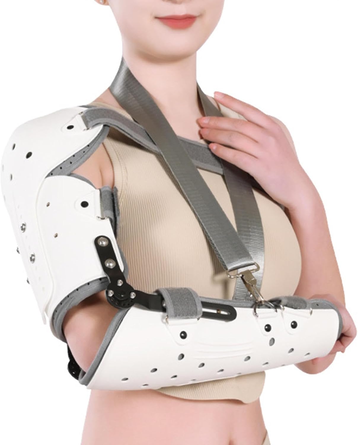 PopieL Adjustable Shoulder and Elbow Joint Fixation Brace, Shoulder Dislocation Brace, Hinged Elbow Brace with Shoulder Support, Humeral Fracture Brace, Upper Limb Splint
