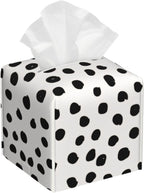 Tissue Box Cover Animal Print Dots Black White Dalmatian Tissue Box Holder Tissue Box Cover Square Decorative Bathroom, Bedroom Or Office