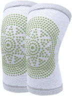 2 Pack Winter Warm Knee Brace for Knee Pain Compression Sleeve Support for Women Men Thermal Leg Warmer Knee Pads Protector for Cycling Tendonitis Arthritis Pain Relief (Grey, Wormwood Self Heated)