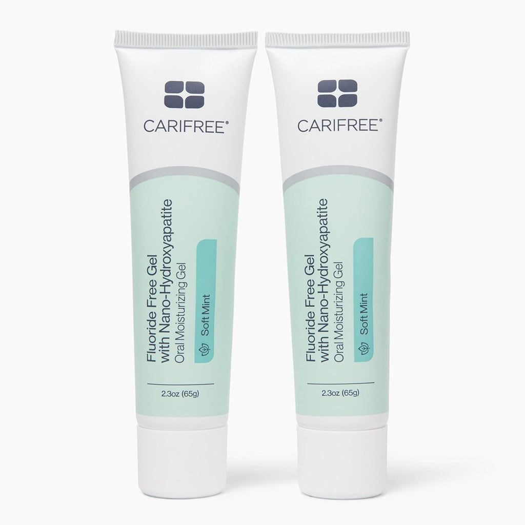 CariFree Fluoride Free Gel, Mint Flavored, Nano Hydroxyapatite Toothpaste, Neutralizes pH, Freshens Breath & Moistens Mouth, Dentist Recommended for Oral Care, (2.3 Ounce (Pack of 2), Soft Mint
