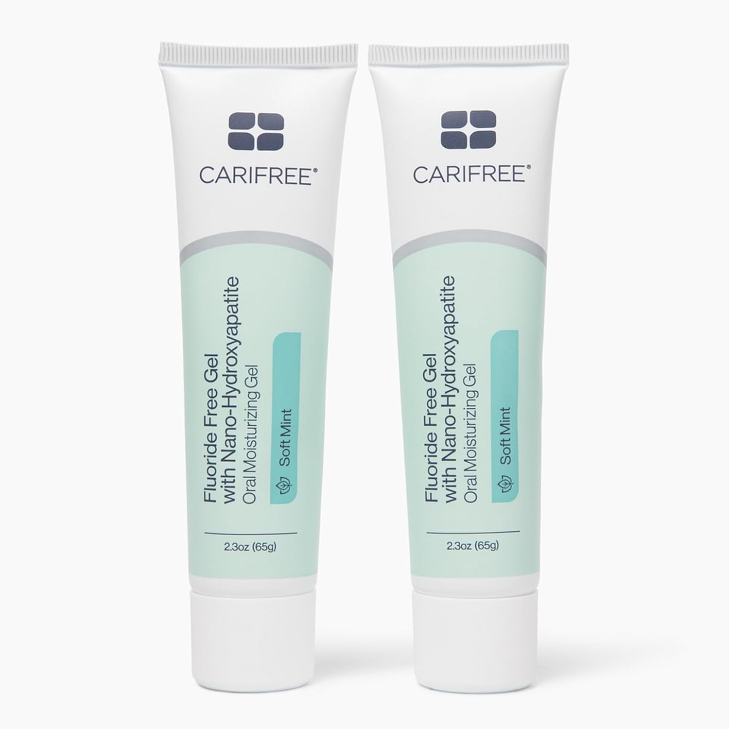 CariFree Fluoride Free Gel, Mint Flavored, Nano Hydroxyapatite Toothpaste, Neutralizes pH, Freshens Breath & Moistens Mouth, Dentist Recommended for Oral Care, (2.3 Ounce (Pack of 2), Soft Mint