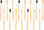 DOITOOL 15 Pcs Travel Toothbrushes with Soft Charcoal Bristles, Eco-Friendly Manual Toothbrush Set, Portable Tooth Brush for Outdoor and Household Use