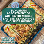 Middle Eastern Seasonings Gourmet Gift Set | Tastes of The Middle East | Artisanal Spice Blends Six Pack | Non GMO | All Natural | Small Batch Seasonings | Ultra Premium | GLP-1 Friendly | Made By Hand in USA | Gustus Vitae | All Occasion Gift