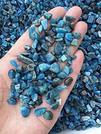 GAF TREASURES 2 oz Lot Natural Apatite Semi Tumbled Gemstone Chips, Crushed Mini Crystals, Undrilled Crystal Chips (Apatite)
