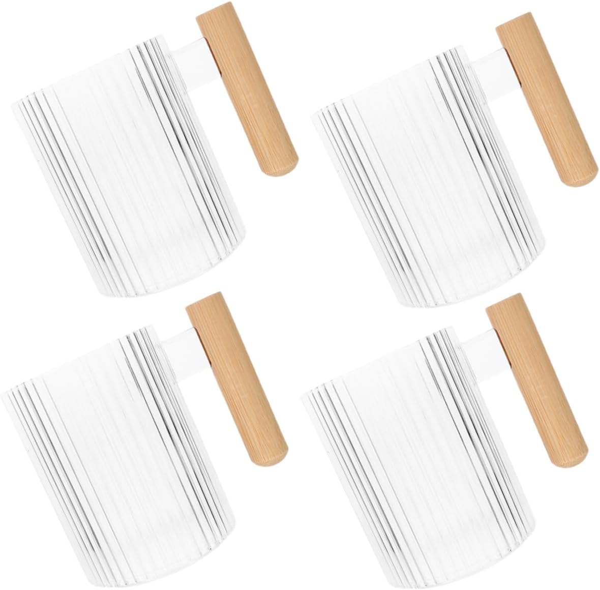 4Pcs Unbreakable Bathroom Cups Transparent Mouthwash Toothbrush Holder for Family Use Reusable Plastic Drinking Cups Lightweight Portable for Travel