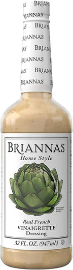 BRIANNAS - Home Style Real French Vinaigrette Dressing – Fine Salad Dressing made with Premium Ingredients - Sugar Free Dressing - 32 oz. Bottle