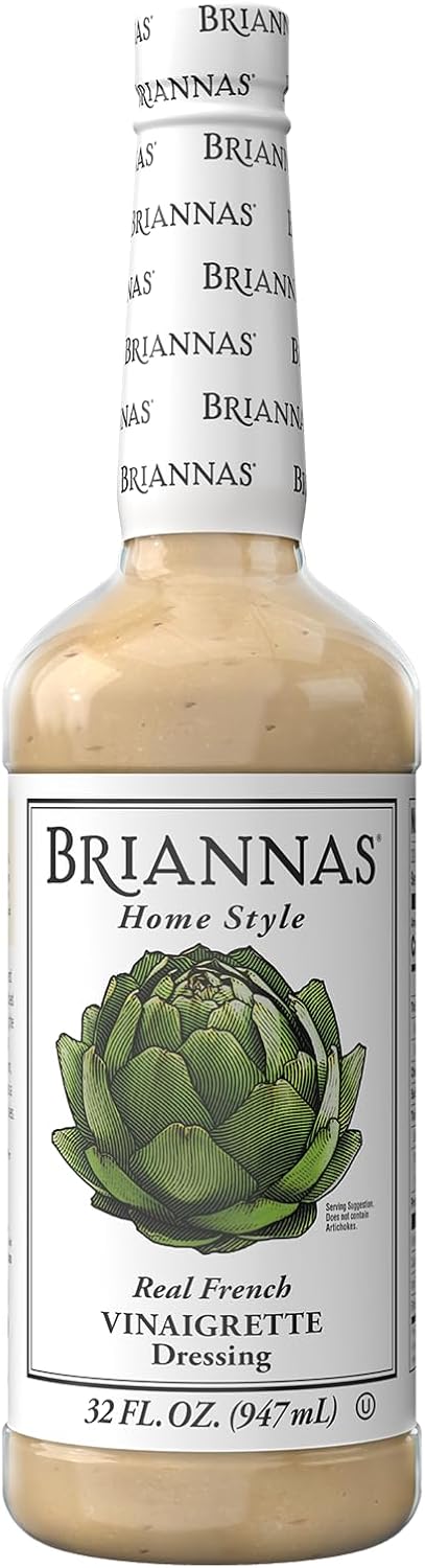 BRIANNAS - Home Style Real French Vinaigrette Dressing – Fine Salad Dressing made with Premium Ingredients - Sugar Free Dressing - 32 oz. Bottle