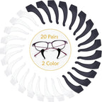 YINGFENG 22 Pairs Anti-slip Eyeglass Ear Grips Hook with Box, Kids and Adults Sport Eyeglass Strap Holder, Eyewear Retainer, Silicone Ear Hook - for Glasses Reading Glasses Retainers(11Black 11White)