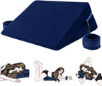 Sex Pillow Position Aid Cushion with Bondage Handcuffs Kits Sex Furniture Sex Toys for Deeper Position Support Foam Pillow for Couples Women Men