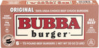 Bubba Burger, Frozen Beef Burger Patties, Original, USDA Choice Beef Chuck, 2 lb, Pack of 6