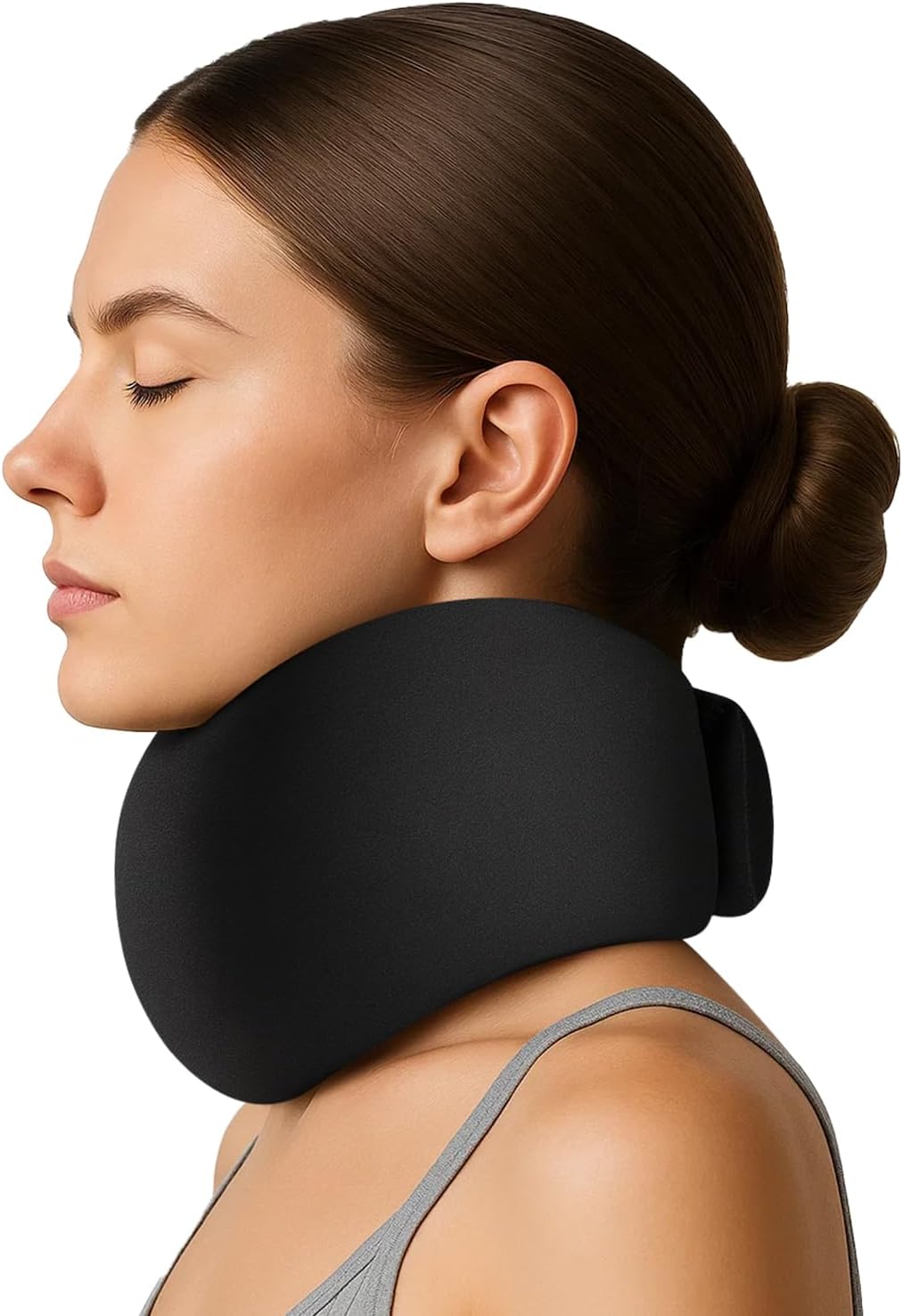 VOYOR-HEALTH Neck Brace, Neck Stretcher for Sleeping, Adjustable Cervical Collar Relieves Pain and Spine Pressure, Neck Support Soft Foam Wraps, Keep Vertebrae Stable for Women & Men NB100