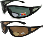 2 Pair of Polarized Bifocal Sunglasses - Outdoor Reading Sunglasses