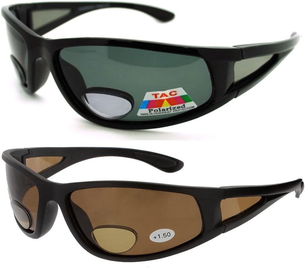 2 Pair of Polarized Bifocal Sunglasses - Outdoor Reading Sunglasses