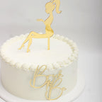 1 PCS Bride To Be Cake Topper, Acrylic High Heels Lady Girl Cake Toppers Gold Side Decoration for Bridal Engaged Valentine's Day Wedding Party Dessert Baking Cake Decorations